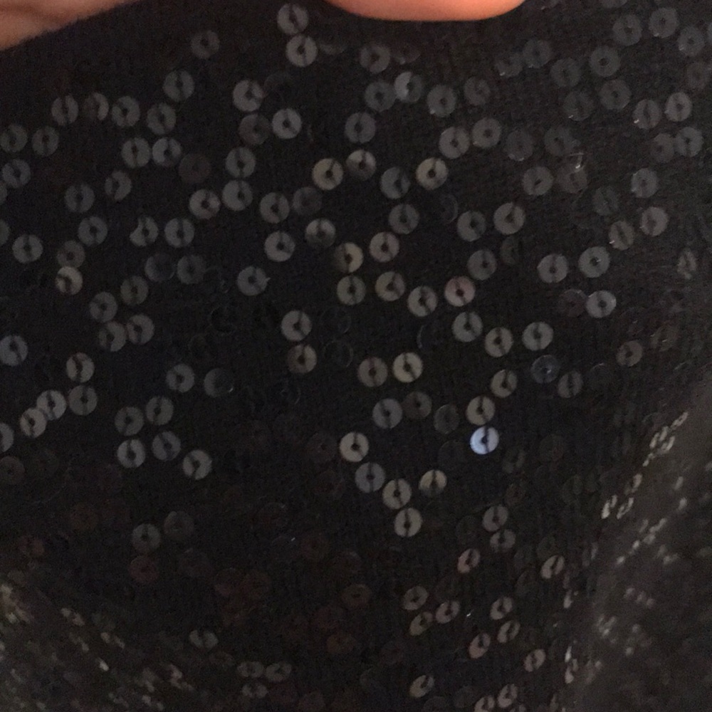 Never Worn Sequence Black Knit Top - image 4